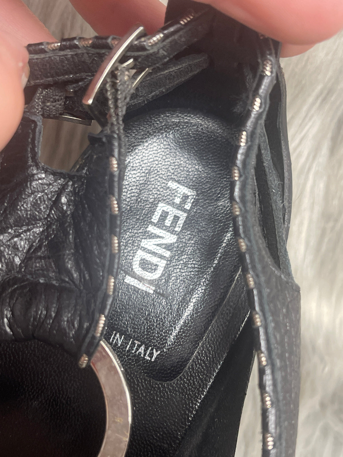 Shoes Designer By Fendi In Black, Size: 8.5 Rovelle Bags