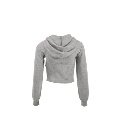 Celine Size S Cropped Hooded Sweater Cashmere Grey