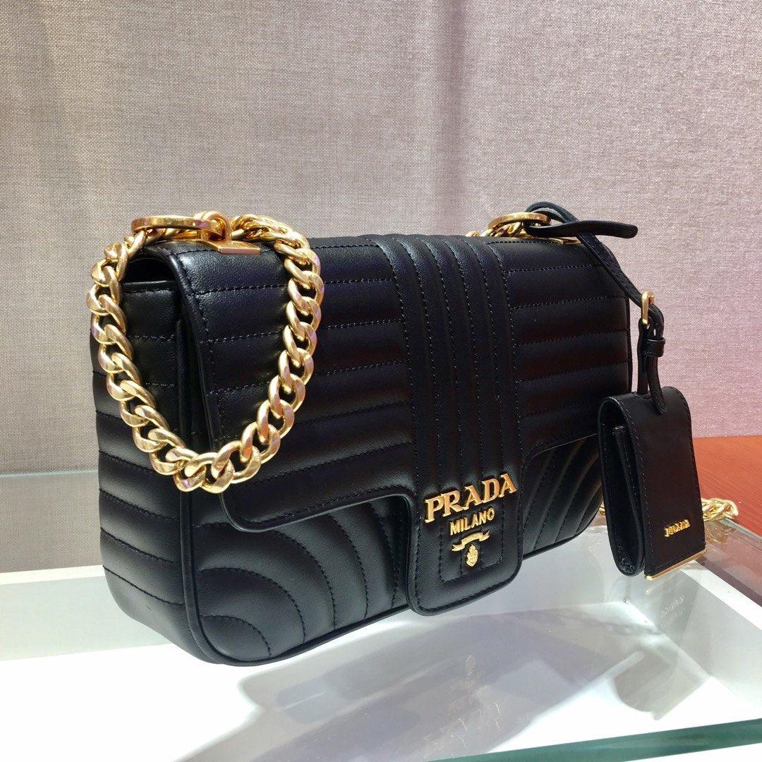 Medium Leather Prada Diagramme Bag