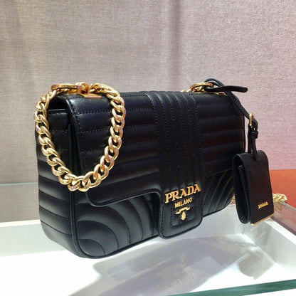 Medium Leather Prada Diagramme Bag
