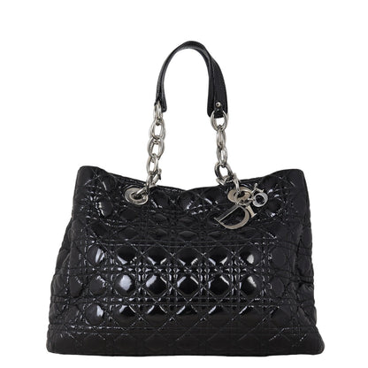 Dior Lady Dior Soft Tote Large Patent Rovelle Bags