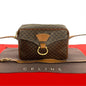 CELINE Shoulder Bag Leather, PVC Brown Macadam Blason Triomphe Pattern Women