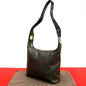 CELINE Shoulder Bag Leather, PVC black Macadam Blazon Triomphe Pattern Circle Logo Metal Women
