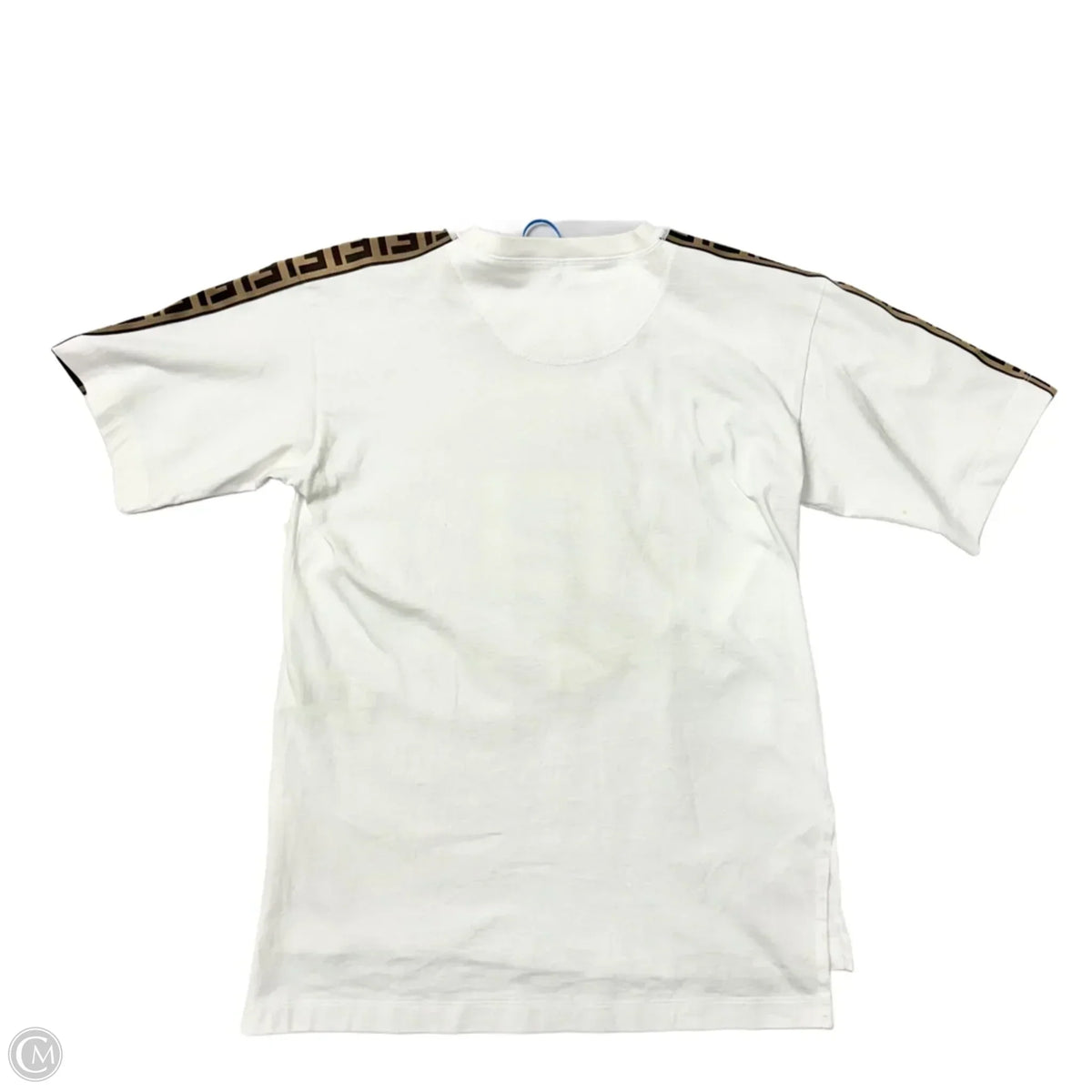 Top Short Sleeve Luxury Designer By Fendi In Cream & White, Size: Xs Rovelle Bags