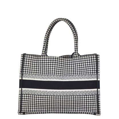 Dior Book Tote Medium Houndstooth Rovelle Bags