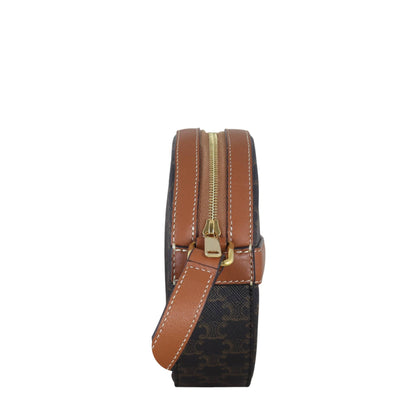 Celine Triomphe Round Purse on Strap