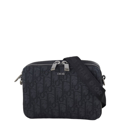 Dior Double Zip Pouch with Strap Oblique Rovelle Bags