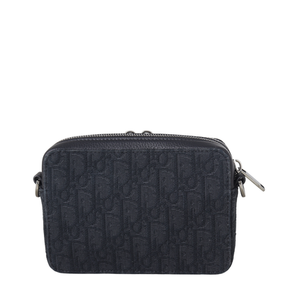 Dior Double Zip Pouch with Strap Oblique Rovelle Bags