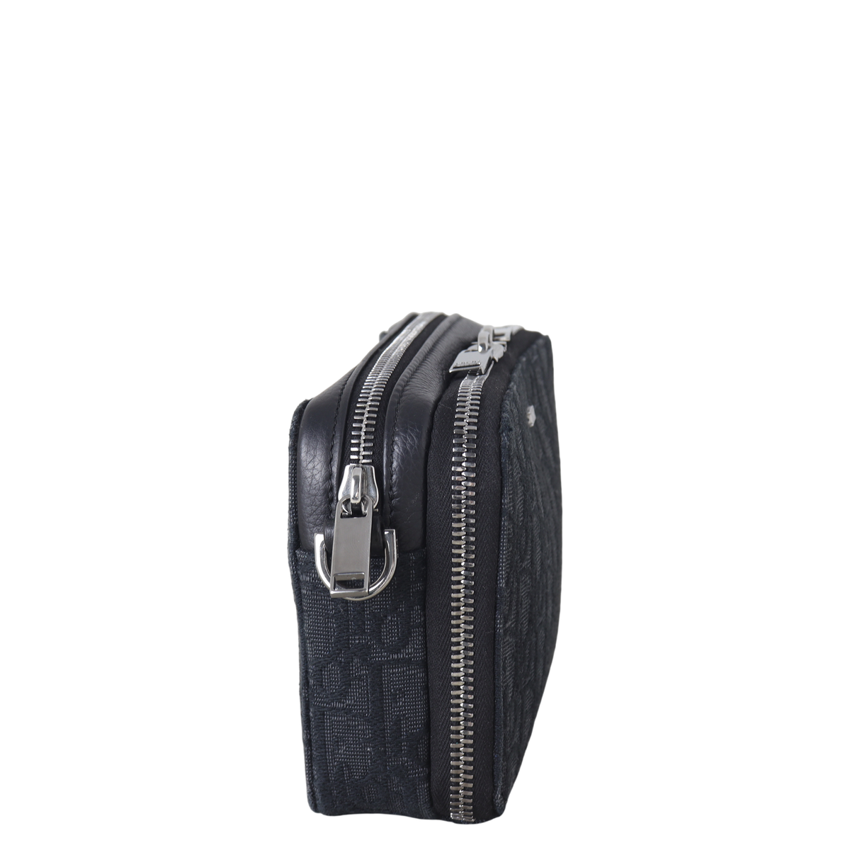 Dior Double Zip Pouch with Strap Oblique Rovelle Bags