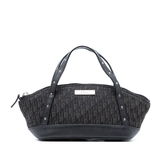 Black Dior Mini Diorissimo Trotter Canvas Street Chic Handbag Rovelle Bags