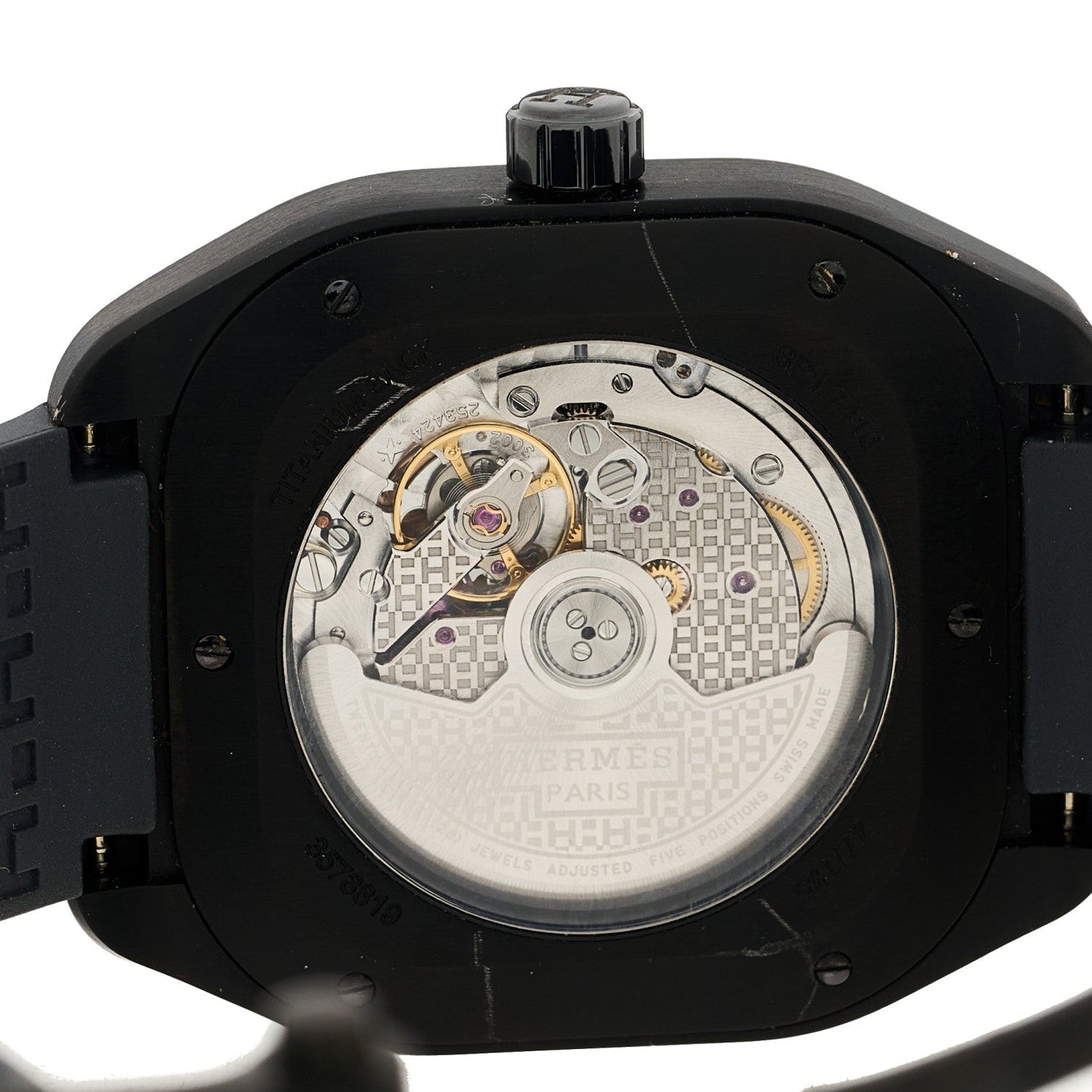 Graphene Nickel Rubber 39mm H08 Automatic Watch Noir