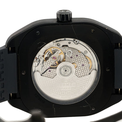 Graphene Nickel Rubber 39mm H08 Automatic Watch Noir