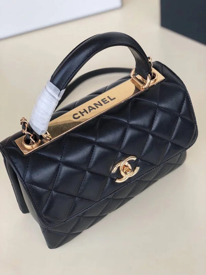 Chanel Flap Bag with Top Handle Black