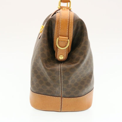 Luxury CELINE Macadam Canvas Hand Bag Brown 26517