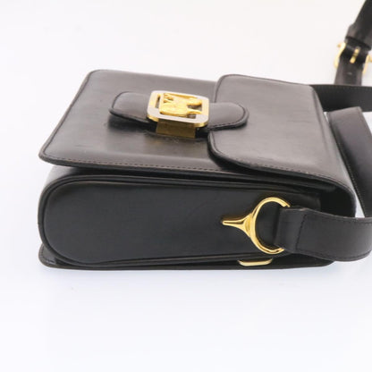 Luxury CELINE Horse Carriage Shoulder Bag Leather Black 26712