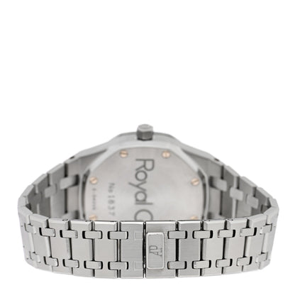 Stainless Steel 36mm Royal Oak Dual Time Automatic Watch White 25730ST.OO.0789ST.09