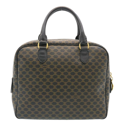 Luxury CELINE Macadam Canvas Hand Bag Black 27154