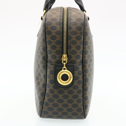 Luxury CELINE Macadam Canvas Hand Bag Black 27154