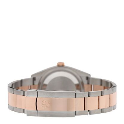 Stainless Steel 18K Everose Gold 36mm Oyster Perpetual Datejust Watch Slate 126201
