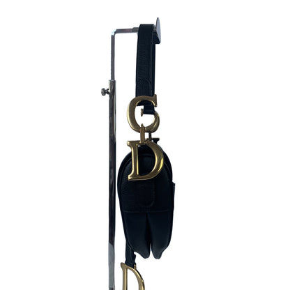 Dior Saddle Black Medium Grained Leather Handbag with Gold Hardware Rovelle Bags