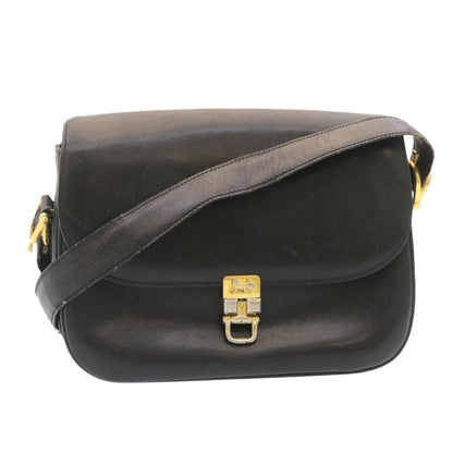 Luxury CELINE Horse Carriage Shoulder Bag Leather Black 28422