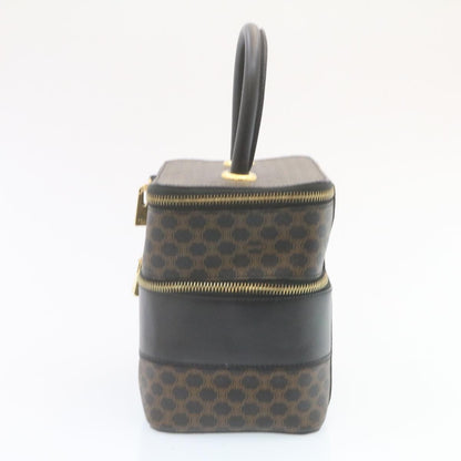 Luxury CELINE Macadam Canvas Vany Cosmetic Pouch Black 28799A