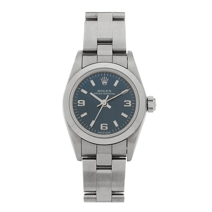 Stainless Steel 24mm Oyster Perpetual Watch Blue 76080
