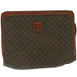 Luxury CELINE Macadam Canvas Clutch Bag PVC Leather Brown 29196