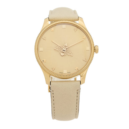 Stainless Steel Calfskin 36mm G-Timeless Bee Quartz Watch White