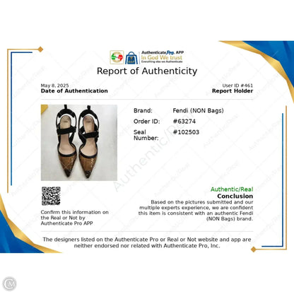 Shoes Luxury Designer By Fendi In Black & Brown, Size: 10.5 Rovelle Bags