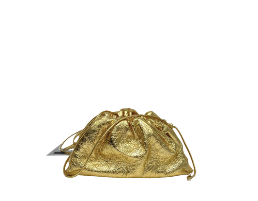 Bottega Veneta Pouch Mini Gold Lambskin Leather