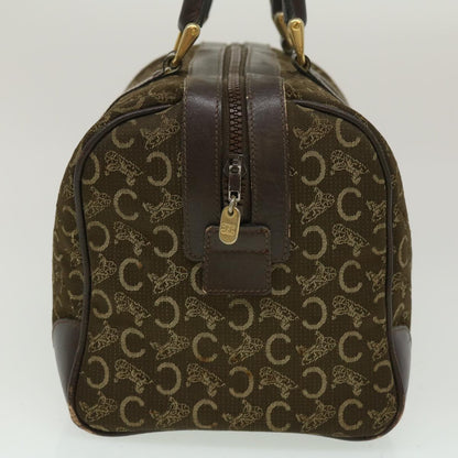 Luxury CELINE C Macadam Canvas Hand Bag Brown 29810