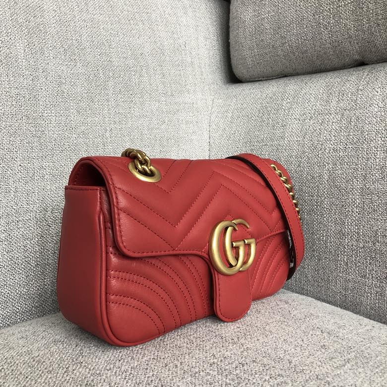Gucci Marmont Small Matelassé Shoulder Ba