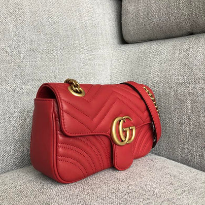 Gucci Marmont Small Matelassé Shoulder Ba