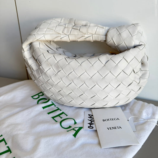 Bottega Veneta Jodie Mini White Leather Gold Hardware