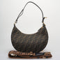 Fendi Graphy Small Brown FF Jacquard Fabric Bag Rovelle Bags