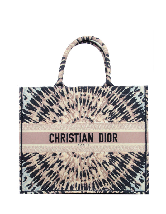 Christian Dior Canvas Embroidered Tie Dye Book Tote Bag Rovelle Bags