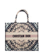 Christian Dior Canvas Embroidered Tie Dye Book Tote Bag Rovelle Bags