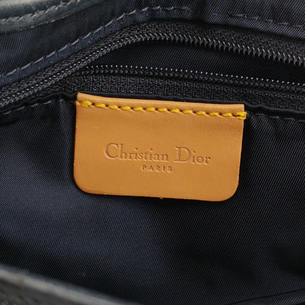 Dior Saddle 2001 Navy Denim with Beige Leather Trim Shoulder Bag Rovelle Bags