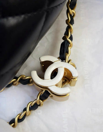 Chanel 24A Black Clutch With Chain Rovelle Bags