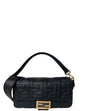 Fendi Black Embossed Logo 1974 Medium Baguette NM Bag Rovelle Bags