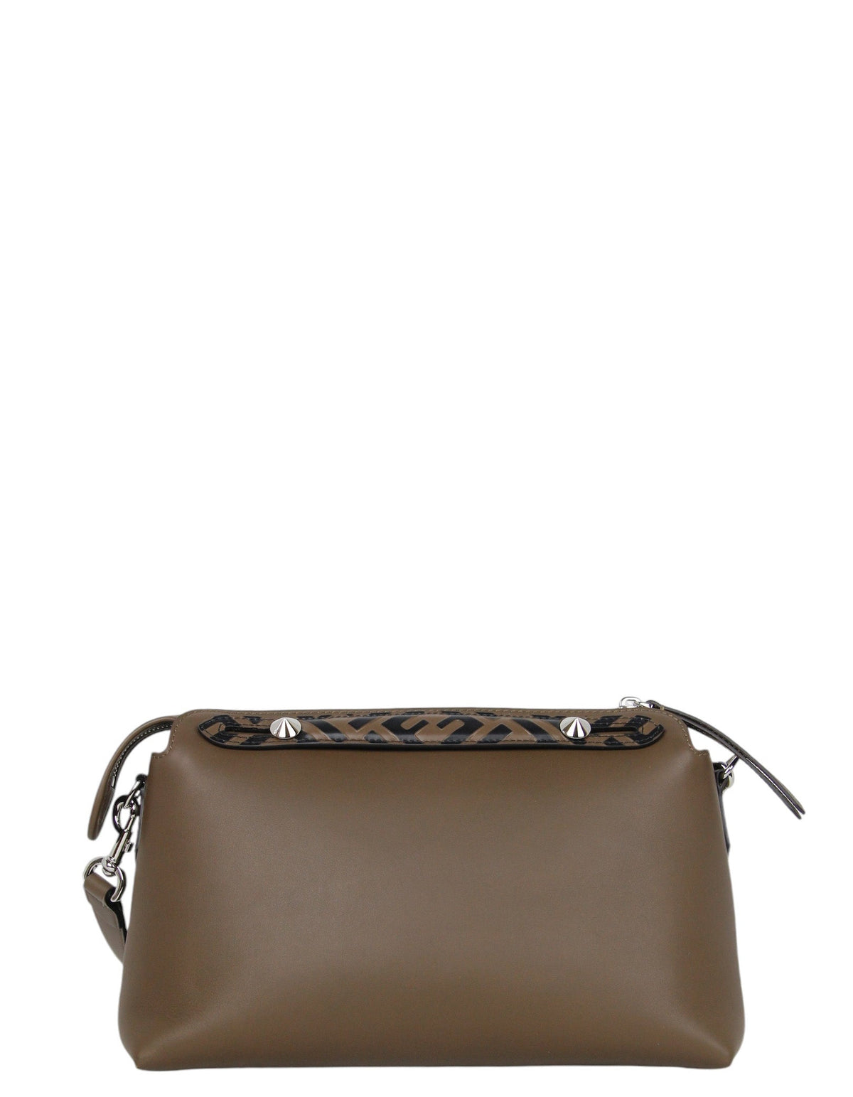 Fendi Brown Leather Monogram By The Way Medium Boston Bag Rovelle Bags