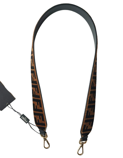 Fendi Brown Zucca Monogram Textured Velvet Strap You Rovelle Bags