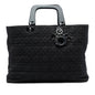 Black Dior Extra Large Denim Cannage Lady Dior Satchel Rovelle Bags
