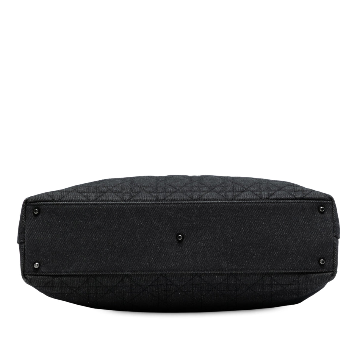 Black Dior Extra Large Denim Cannage Lady Dior Satchel Rovelle Bags