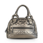 Burberry Metallic Bowler Leather Silver Tote Bag