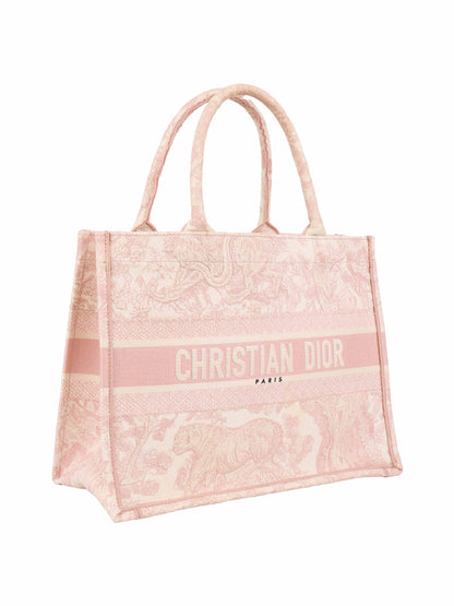 Dior Pink Cream Medium Book Tote Rovelle Bags