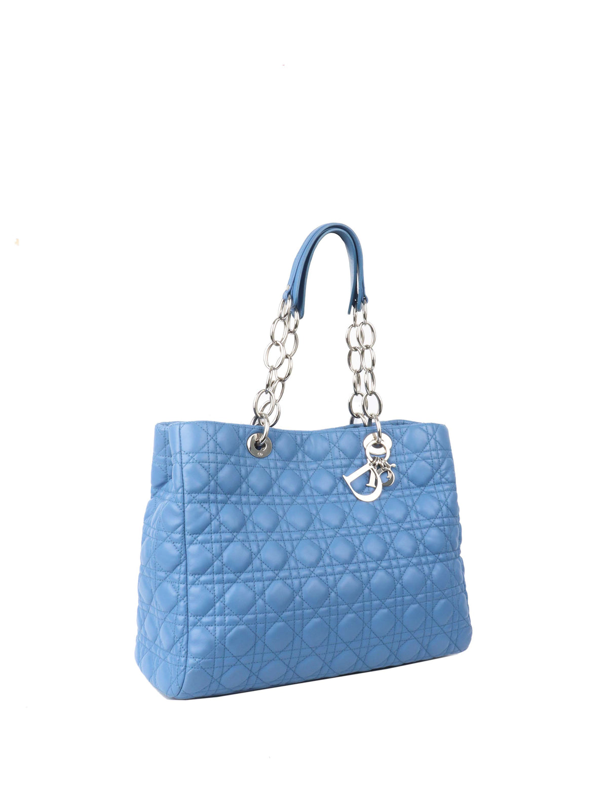 Dior Large Blue Cannage Soft Shopping Tote Rovelle Bags