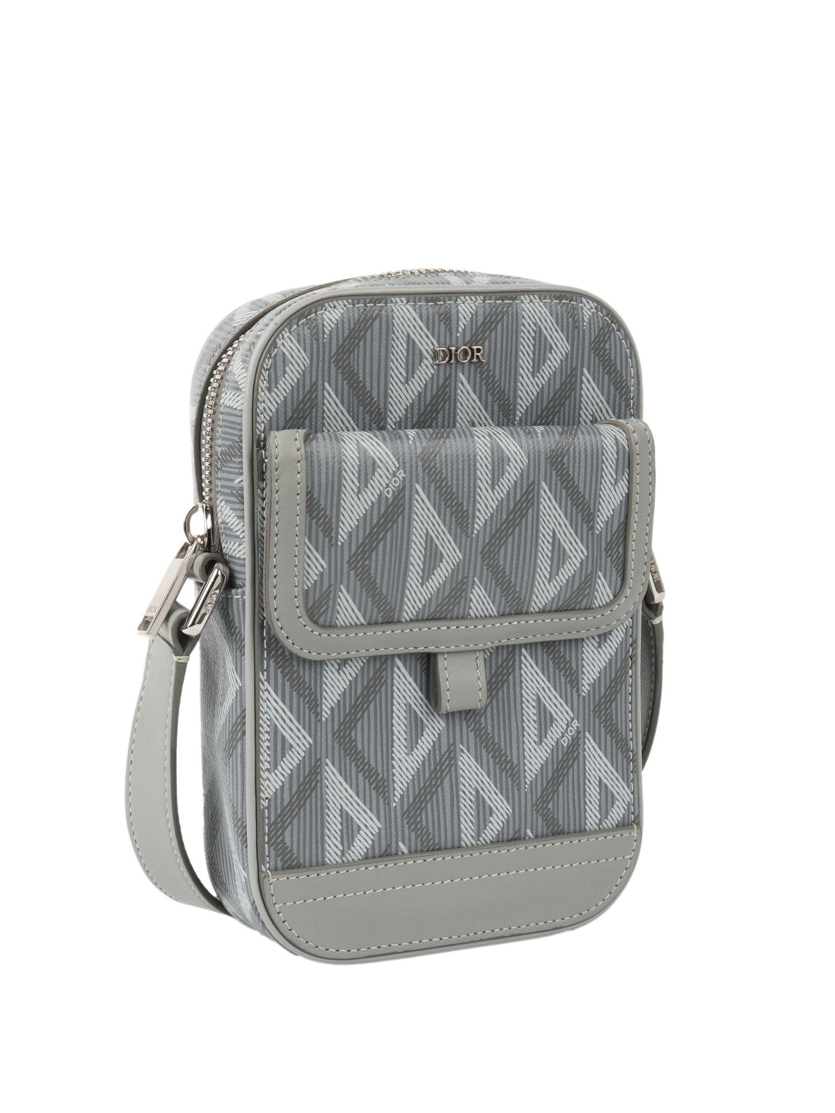 Dior Silver 'Hit The Road' Vertical Crossbody Pouch Rovelle Bags