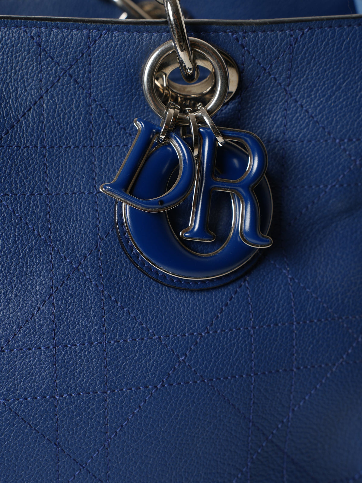 Christian Dior Blue Leather Shoulder Bag Rovelle Bags